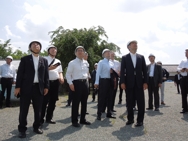 財金熊本地震熊本城本丸崩落現場視察